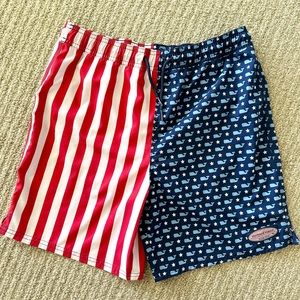 Boys Vineyard Vines Chappy USA Swim Trunks Size Large